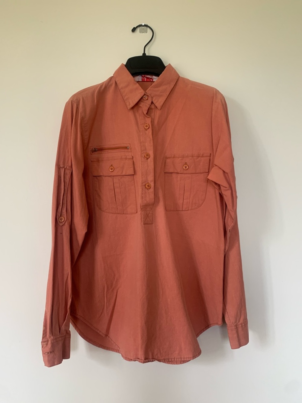 Vintage Button-Down Shirt in Terracotta